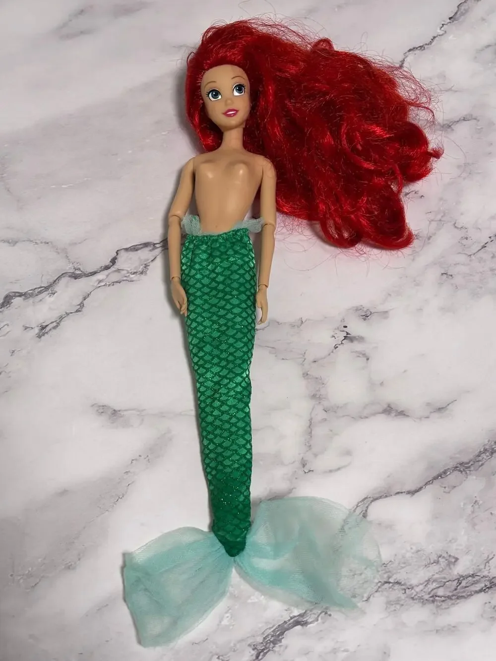 Disney Store Princess Doll The Little Mermaid Ariel Articulated Arms Tail 12”